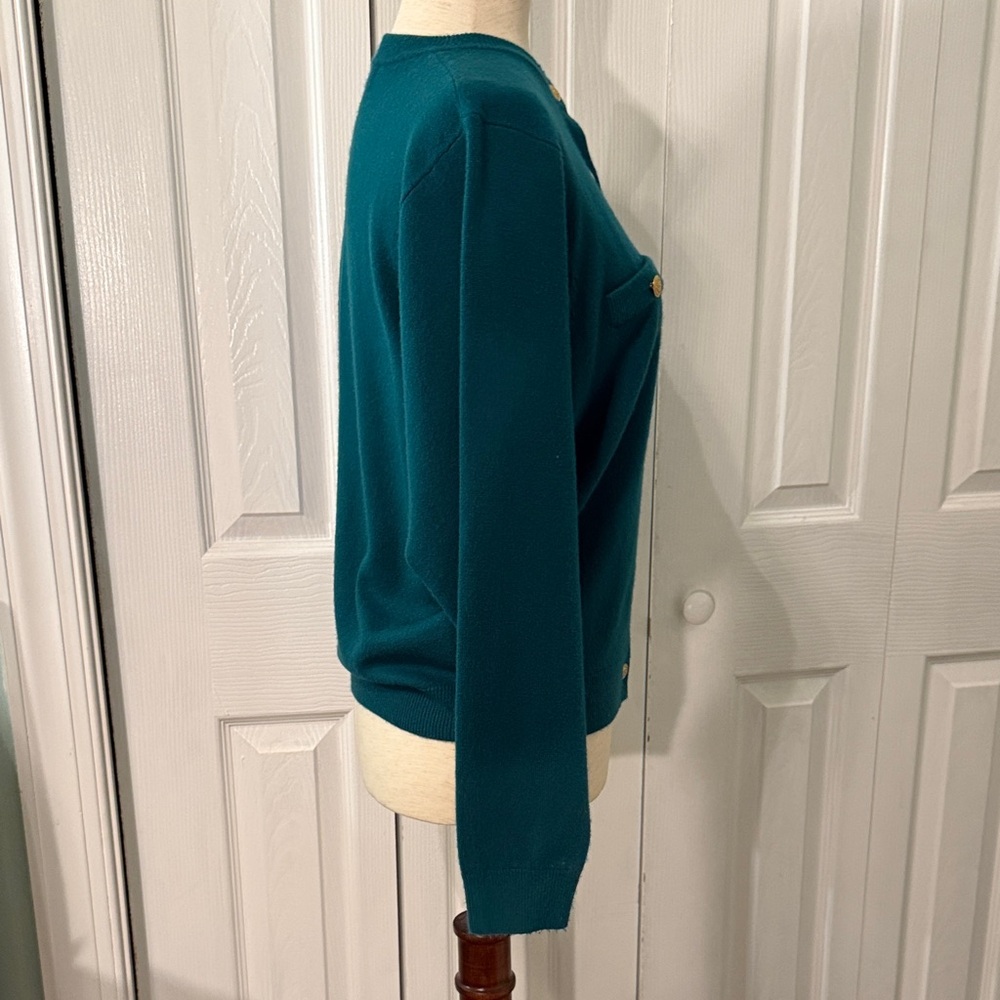 Vintage 90s Kerri N Kelsey Green Cardigan Sz L(M) - Picture 4 of 8